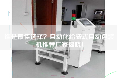 誰是最佳選擇？自動化給袋式自動包裝機推薦廠家揭曉！