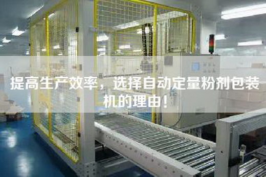 提高生產(chǎn)效率，選擇自動定量粉劑包裝機的理由！